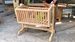 The best cradles for your babies  How to make a solid and safe cradle from old wooden pallets [upl. by Everson258]