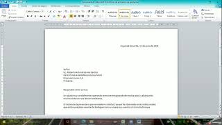 COMO REDACTAR UNA CARTA DE SOLICITUD DE EMPLEO EN WORD Prof José Luis Martínez [upl. by Aedrahs]