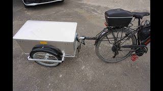 Fahrradanhänger mit Auflaufbremse Eigenbau DIY bike trailer [upl. by Beedon]