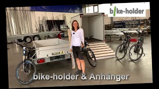 Fahrradträger für Anhänger  Fahrradtransport im Anhänger mit bikeholder [upl. by Dave]