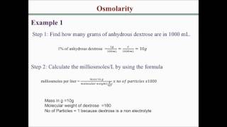 How to solve osmolarity calculation problems [upl. by Cochard]