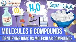 Chemistry Lesson Identifying Ionic vs Molecular Compounds [upl. by Haelahk178]