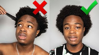 How To Detangle Your 4C4B Hair  Mens Hair Tutorial  King Infinity [upl. by Ire340]