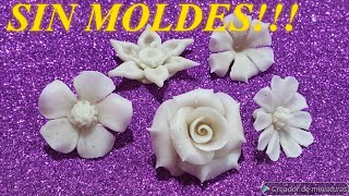 COMO HACER FLORES CON PORCELANA FRIA SIN MOLDES [upl. by Cecilla]