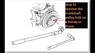 Acura amp Honda Crankshaft Bolt Removal [upl. by Rowley]