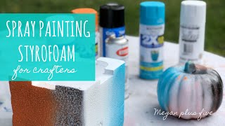 A crafty experiment HOW TO SPRAY PAINT STYROFOAM [upl. by Anilra]