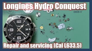 Longines Hydro Conquest L6335 full review and servicing [upl. by Waxman]