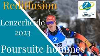 BIATHLON 2023 POURSUITE HOMMES LENZERHEIDE 2023 [upl. by Ecylla]