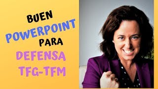 El POWERPOINT en la DEFENSA de tu TFGTFM [upl. by Eelanej]