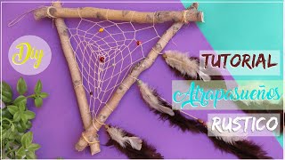 Como hacer un ATRAPASUEÑOS triangular Rustico 🪶 DIY DREAMCATCHER [upl. by Lodi880]