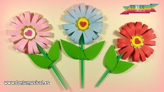 Cómo hacer FLORES DE PAPEL en 5 minutos 🌸🌼🌺 RECICLAJE [upl. by Ramel]