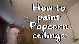 HOW TO PAINT POPCORN CEILINGS [upl. by Dorree]