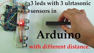 Multiple ultrasonic sensors at once Arduino [upl. by Meihar195]