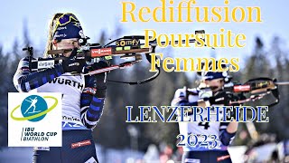 BIATHLON 2023 POURSUITE FEMMES LENZERHEIDE 2023 [upl. by Fulcher]