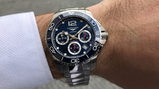 Longines Hydroconquest Chronograph 43 blue [upl. by Lellih]