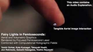 Fairy Lights in Femtoseconds Tangible Holographic Plasma SIGGRAPH [upl. by Aromat]