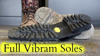 Work Boots Full Restoration  Full Vibram Soles [upl. by Ahsema969]