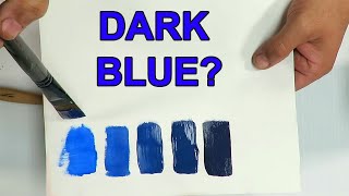 How To Make Dark Blue Paint At Home Easy From Blue and Red [upl. by Mauchi186]