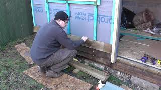 DIY Man Cave  She Shed  Part 15  Fixing Feather Edge Cladding [upl. by Elocel851]