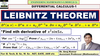 Leibnitz Theorem  Leibnitz Theorem Engineering Mathematics  Leibnitz Theorem BSc 1st Year [upl. by Haidabo]