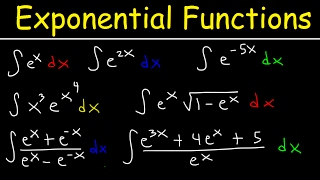 Integrating Exponential Functions By Substitution  Antiderivatives  Calculus [upl. by Naujed]