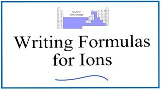 Writing Formulas for Ions [upl. by Liagibba]