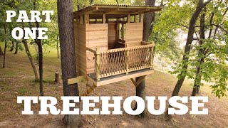 Ultimate Real Tree House  Tree Fort Build  Part 1  Platform and Support Structure [upl. by Hpesoj620]