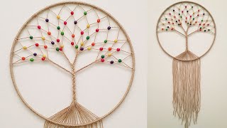 DIY Atrapasueños quotARBOL DE LA VIDAquot paso a paso  DIY Dreamcatcher quotTREE OF LIFEquot [upl. by Enyahs]