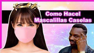 Como hacer MASCARILLAS de TELA Tapabocas barbijos cubrebocas FACIL en 3 min [upl. by Eul215]