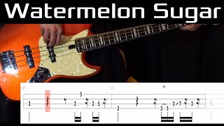 Watermelon Sugar Harry Styles  Bass Cover WITH TABS [upl. by Orrin]