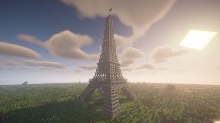 How to build the Eiffel Tower on Minecraft [upl. by Bloxberg]