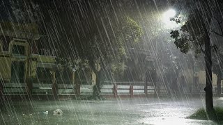 Rain Wind and Tropical Storm  Heavy Rain Sounds for Sleeping  Deep Thunder amp Thunderstorm Noise [upl. by Gilroy774]