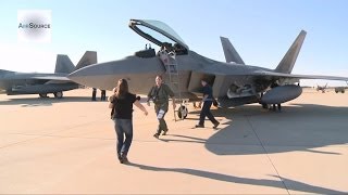 F22 Raptors  27th Fighter Squadron Returns to Langley [upl. by Christabel]