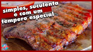 COSTELINHA DE PORCO ASSADA NO FORNO COM BARBECUE  ISSO É COMIDA [upl. by Conan]