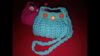 CARTERA PARA NIÑA A CROCHET SIN COSTURA PASO A PASO [upl. by Dorise]