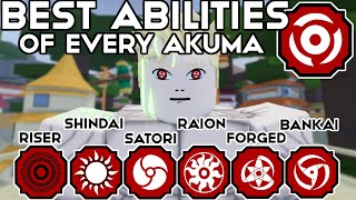 The BEST Abilities Of EVERY AKUMA BLOODLINE In Shindo Life [upl. by Suertemed734]