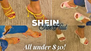 SHEIN SHOE HAUL  AFFORDABLE HEELS FLATS  TRY ON  2021  DESIREE KAMI [upl. by Cirri]