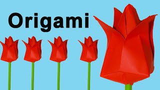 Como Hacer Flores De Papel Origami Fácil [upl. by Annayek494]