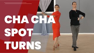 Cha Cha Spot Turns To Left amp Right  Full Lesson [upl. by Cairns236]