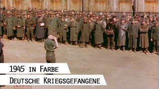 Deutsche Kriegsgefangene 1945 in Farbe [upl. by Alakam]