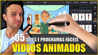 5 Sites e Programas Mais Fáceis para CRIAR VÍDEOS ANIMADOS ONLINE [upl. by Osicnarf]