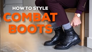 5 Ways to Style COMBAT BOOTS  Mens Boots  Parker York Smith [upl. by Hanny167]