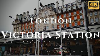 London Victoria Station Walk Through England 4K [upl. by Ahsennek]