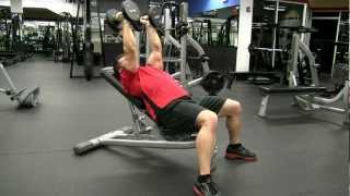 Incline Bench Dumbbell Tricep Extension [upl. by Ateuqal284]