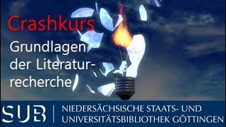 Crashkurs Grundlagen der Literaturrecherche [upl. by Argile]