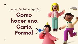 Como Hacer Una Carta Formal [upl. by Philomena]