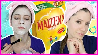 MASCARILLAS DE MAIZENA PARA ACLARAR TU ROSTRO  PIEL SIN MANCHAS  NatyGloss [upl. by Ahsiekat]