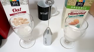 Oat Milk vs Almond Milk part 2 Frothing Test [upl. by Schindler]