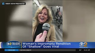 Singer Nails Shallow At Subway Station [upl. by Nnahs]