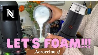 How To Foam Milk With Aeroccino 3 Make Coffee With Foam Tips amp Tricks  Easy Foamed Latte Recipe [upl. by Lekcar]